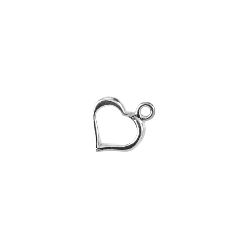 Designer Heart Toggle Clasps  small   - Sterling Silver