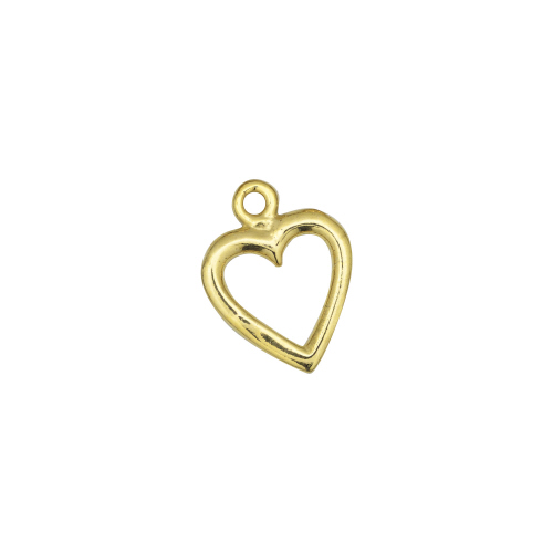 Plain Heart Toggle Clasps  large   - Sterling Silver Gold Plated
