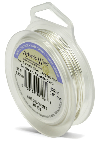 Artisitic Wire 20 guage 25 ft - Silver Plated, Tarnish Resistant