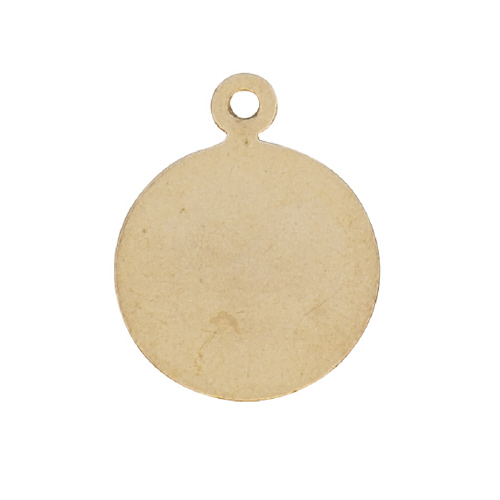 Charm - Large Disc with Ring - Gold Filled