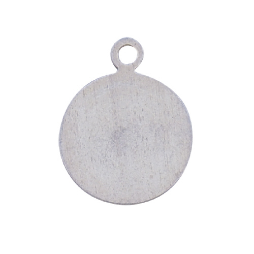 Charm - Large Disc with Ring - Sterling Silver