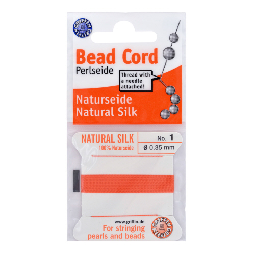 Coral Silk Carded Thread with needle- Size 1