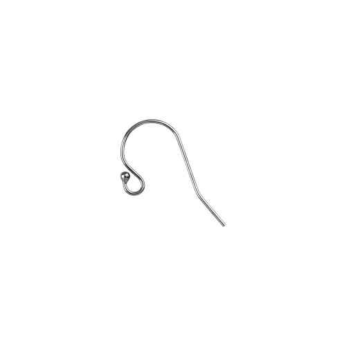 French Earwires  Plain with Ball End   - Silver Filled