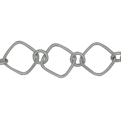 Big Square w/link Chain - Sterling Silver