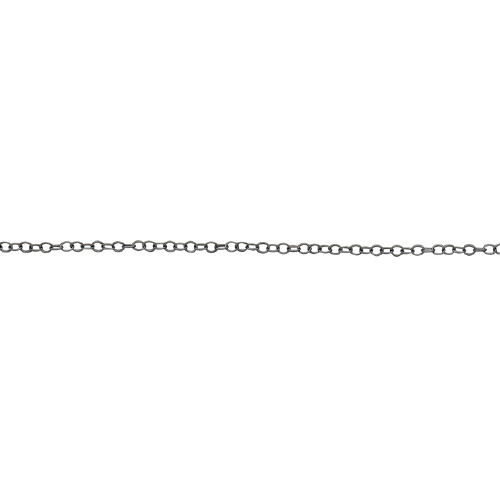 Cable Chain 1.6 x 2mm - Sterling Silver Black Diamond