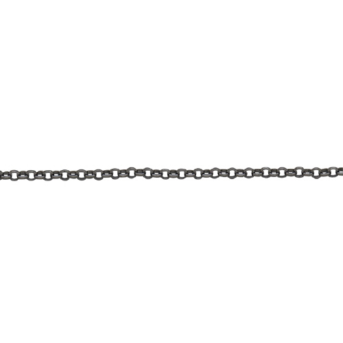 Rolo Chain 2.4mm - Sterling Silver Black Rhodium Plated