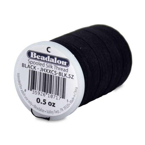 Black Silk Spooled Thread - Size C