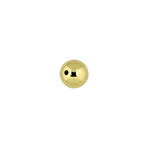 10mm Plain Round Bright Beads  - 14 Karat Gold
