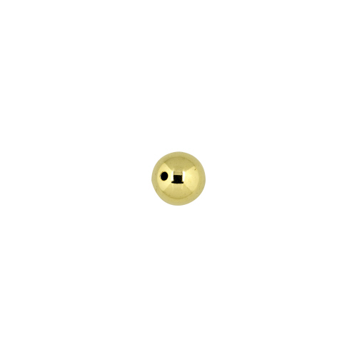 8mm Plain Round Bright Beads  - 14 Karat Gold