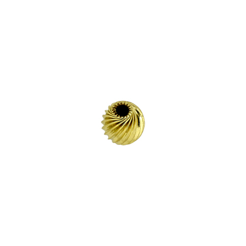 10mm Corrugated Twistwd Beads  - 14 Karat Gold