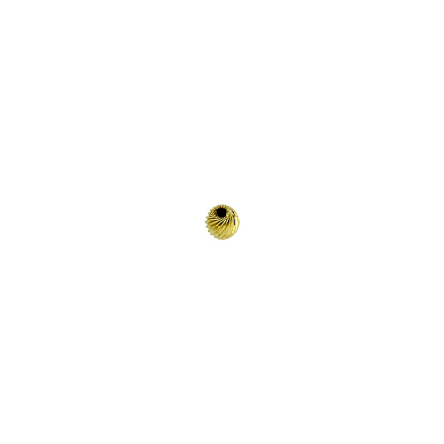 4mm Corrugated Twistwd Beads  - 14 Karat Gold