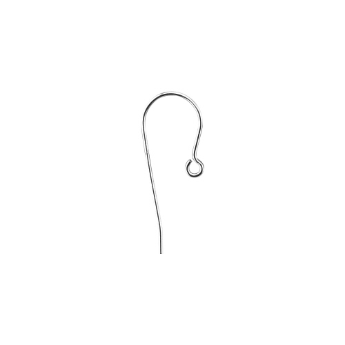 French Earwires - Plain - 14 Karat White Gold