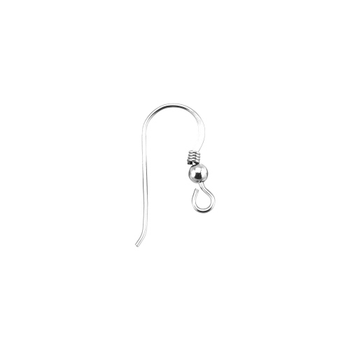 French Earwires - Coli & Ball - 14 Karat White Gold