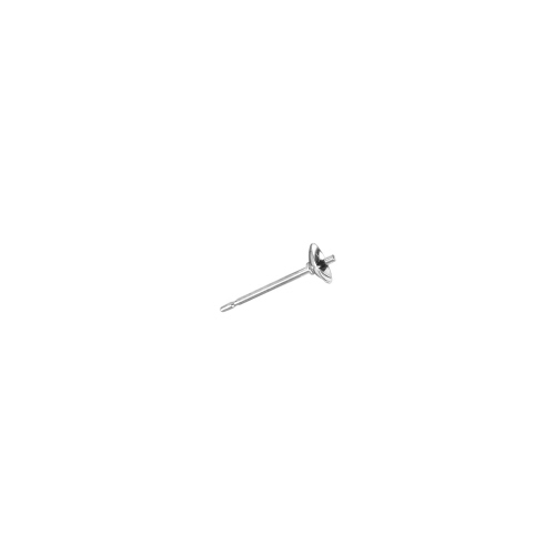 4mm Cup Peg & Post - 14 Karat White Gold