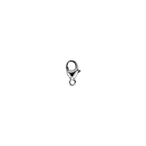 9.8mm Round Lobster Clasps - 14 Karat White Gold