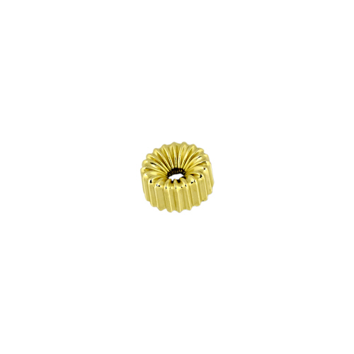 10mm Rondell Corrugated  - 14 Karat Gold