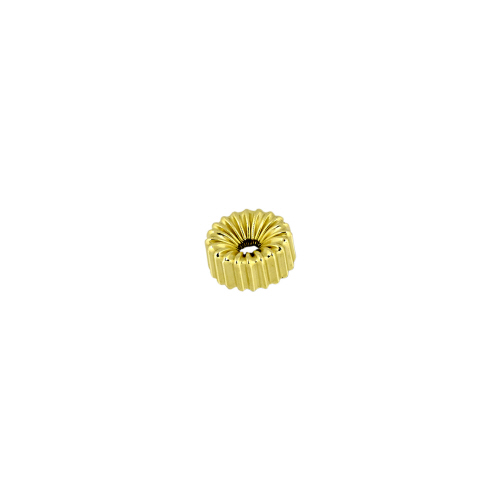 8mm Rondell Corrugated  - 14 Karat Gold