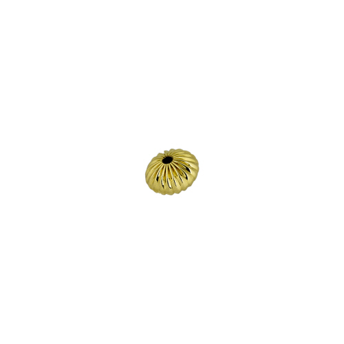 7mm Corrugated Straight Saucers  - 14 Karat Gold