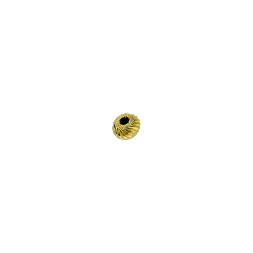 6mm Corrugated Twisted Saucers  - 14 Karat Gold