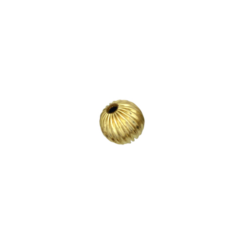 9mm Corrugated Straight Beads -  Gold Filled