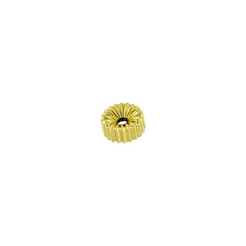 8mm Rondell Corrugated -  Gold Filled