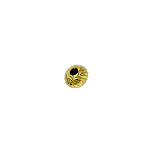 8mm Corrugated Twisted Saucers -  Gold Filled