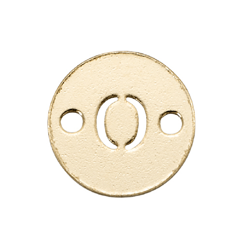 6mm Disc Initial/Letter O Connectors (3 pcs) - Gold Filled