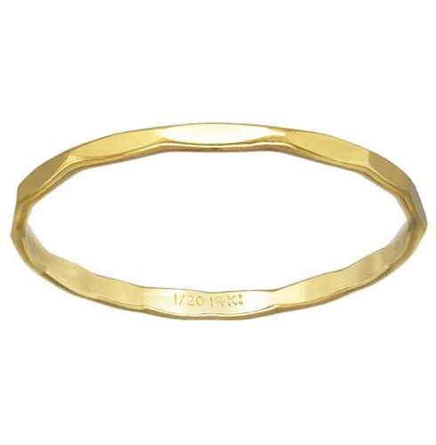 Hammered Stacking Ring Size 5 - Gold Filled