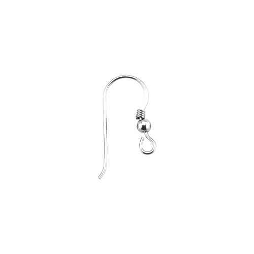 French Earwires  Coil & Ball   - Sterling Silver