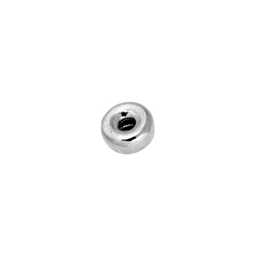 10mm Rondell Plain Bright   - Sterling Silver