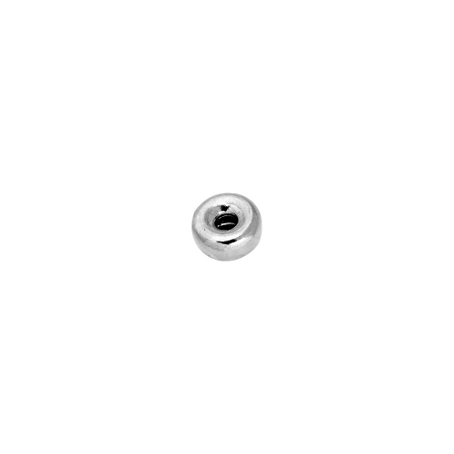 8mm Rondell Plain Bright   - Sterling Silver