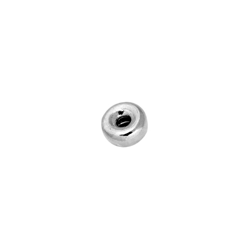 9mm Rondell Plain Bright   - Sterling Silver