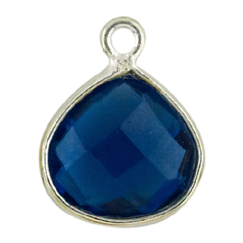 11mm Heart Pendant - Blue Topaz - Sterling Silver