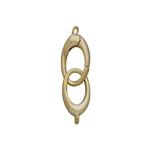 Fancy Clasp 10 x 30mm - Sterling Silver Gold Plated