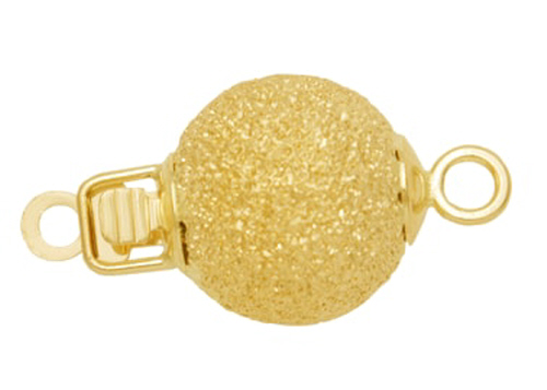 6mm Laser Cut Bead Clasp  - 14 Karat Gold