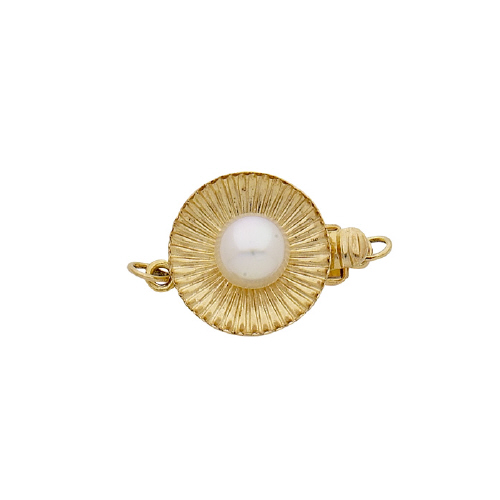 Pearl Clasp - 1 line  - 14 Karat Gold