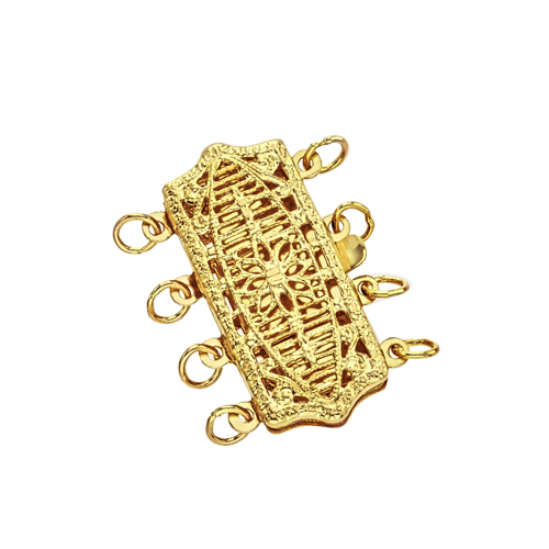 Multistrand Filigree Clasp - 4 Line  - 14 Karat Gold