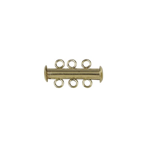 Round Bar Clasp-3 strand  - 14 Karat Gold