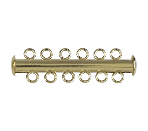 Round Bar Clasp-6 strand  - 14 Karat Gold