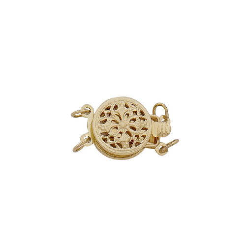 Multistrand Filigree Clasp - 2 Line  - 14 Karat Gold