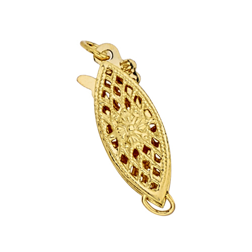 Fishhook Style Clasp 16 x 6mm  - 14 Karat Gold