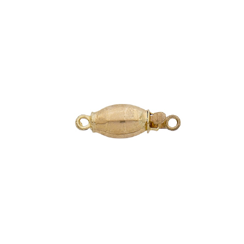 6x16mm Plain Oval Bead Clasp  - 14 Karat Gold