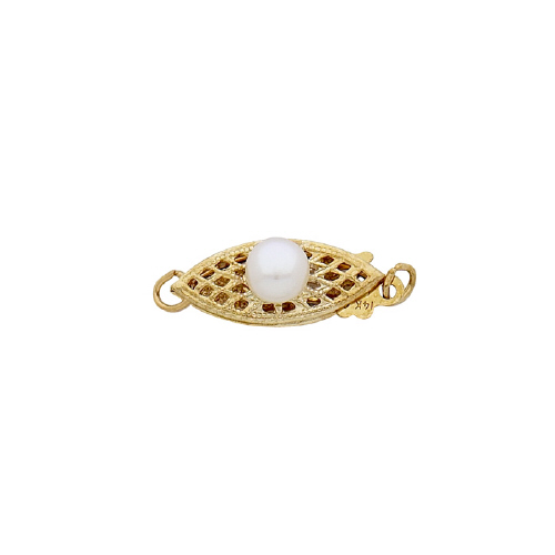 Pearl Clasp - 1 line  - 14 Karat Gold