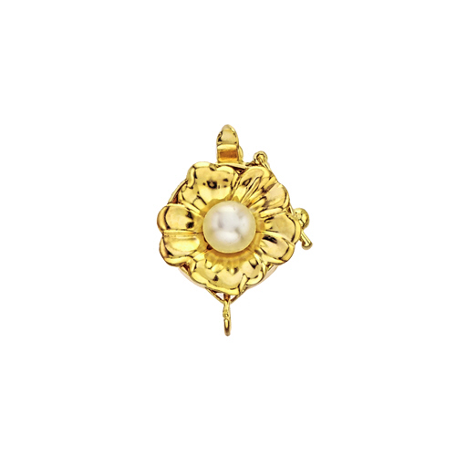 Pearl Clasp - 1 line  - 14 Karat Gold