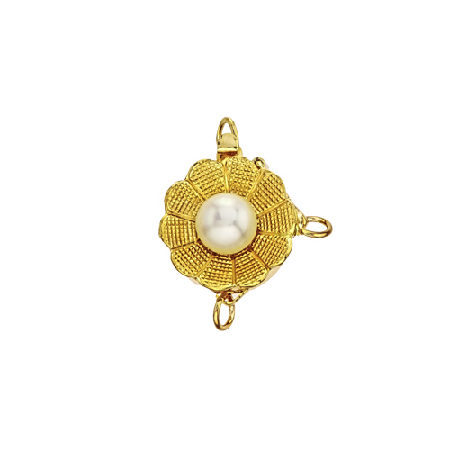 Pearl Clasp - 1 line  - 14 Karat Gold