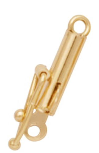 3mm Plain Barrel Clasp  - 14 Karat Gold