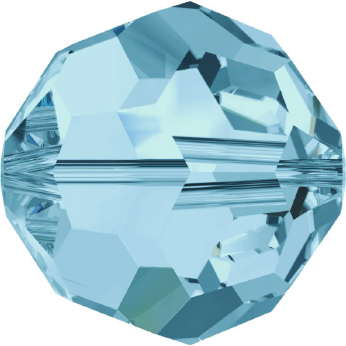 5000 Faceted Round - 3mm Swarovski Crystal - AQUAMARINE