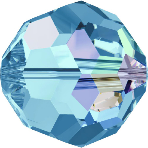 5000 Faceted Round - 4mm Swarovski Crystal - AQUAMARINE-AB