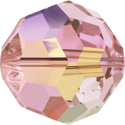 5000 Faceted Round - 6mm Swarovski Crystal - LIGHT ROSE-AB2X