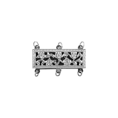 Multistrand Clasps  3 Line   - Sterling Silver
